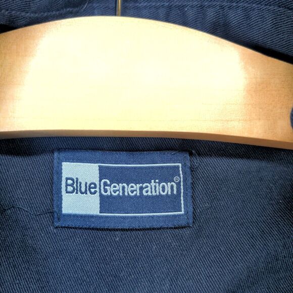 Subaru Men's Uniform Button Up Shirt Blue 2XL Long Sleeve Embroidered Logo - Picture 10 of 15